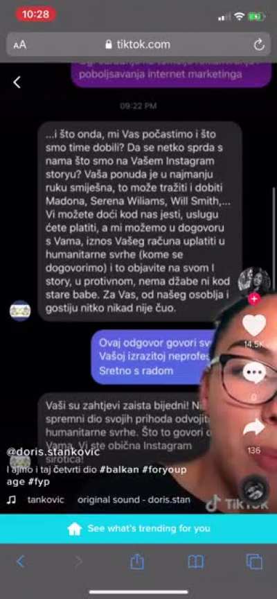 Ono kad nebitna &scaron;lapa aka wannabe influencer dobije odjeb za besplatnu večeru u restoranu pa se uvrijedi
