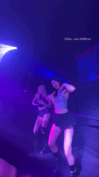 Dancing in front of a crowd
