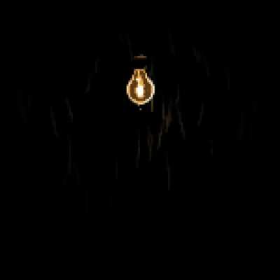 Lamp and rain, by me