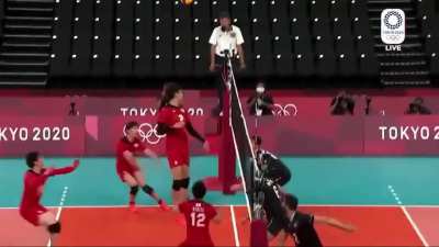 Wadachi by SPYAIR played in the olympics during Japan vs. Iran volleyball match