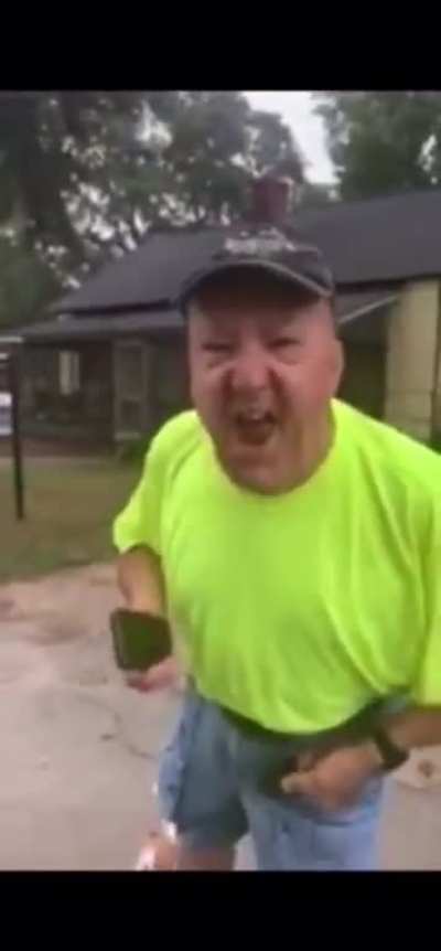 Racist man says George Floyd is a good &ldquo;n*gger&rdquo; because he&rsquo;s dead. Tries to assault the guy filming.