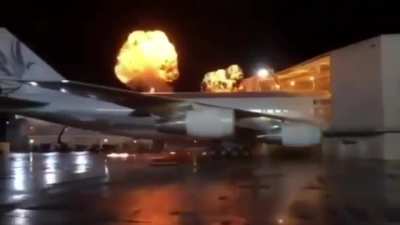 A Boeing 747 crashing into building for the movie "Tenet"