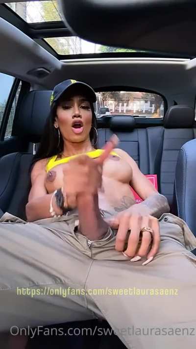 Laura in her Car
