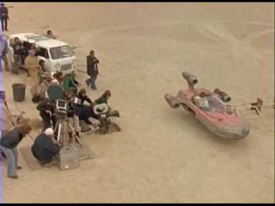 Filming Luke's landspeeder
