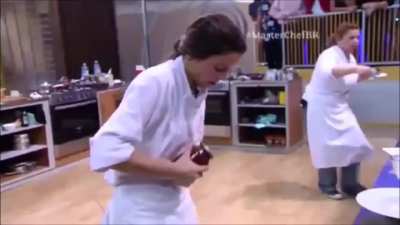 "Can you please open for me, dad?" You might be a Masterchef finalist, but you never stop needing your dad