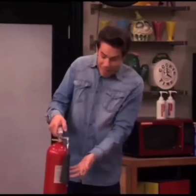 To show how a fire extinguisher works
