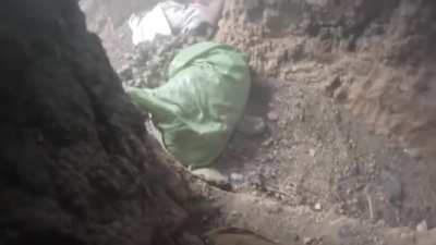 First-person footage of a Ukrainian soldier of close trench combat during the clearing of Russian positions in the Kharkiv region