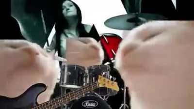 Me and the boys practicing for our rock concert.
