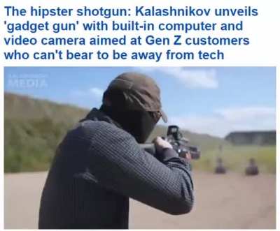Kalashnikov's "Hipster Shotgun" The gadget with Wi-Fi, a screen and a video camera "has a stylish body", it resembles "what can be found in video games", and "can teach you how to shoot".