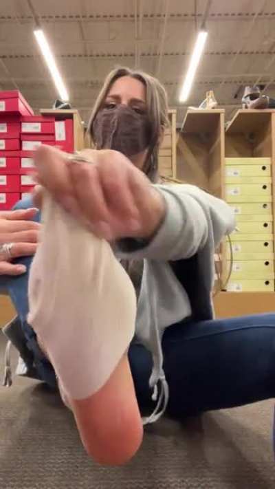 Trying on shoes for you out in public &amp;amp; I don&rsquo;t care who&rsquo;s watching 😘