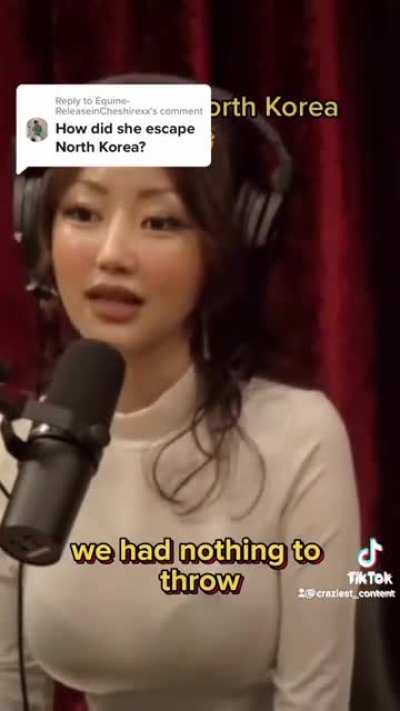 North Korean women explains how she escaped the country