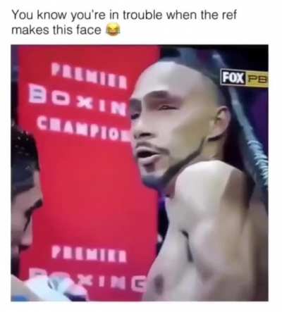 The ref was more stunned than the fighter