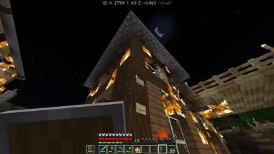 Griefing a newfag spawn base