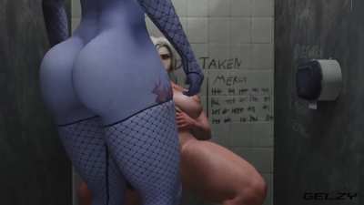 Mercy &amp;amp; Widowmaker Gloryhole Creampie Ep 3 Part 2 (Gelzy) [Overwatch] 