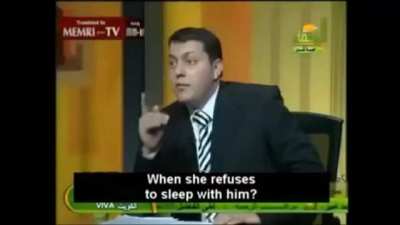Programas de TV &aacute;rabes ensinando a "etiqueta de espancamento" que um marido deve ter quando a esposa n&atilde;o quer transar.