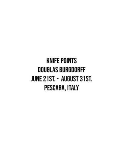 Promo for solo art exhibit in Italy (Knife Points)