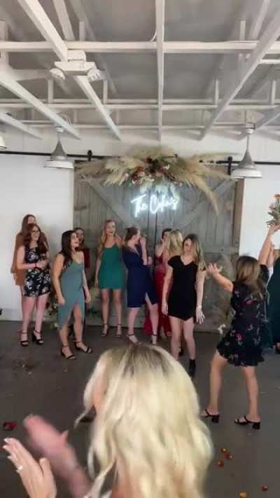 Witnessed the most savage bouquet toss I have ever seen yesterday.