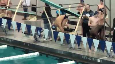 my friend isn&rsquo;t very good at swim to say the least