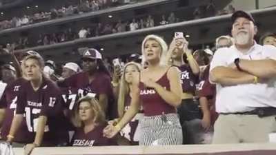 Video of Seth Small's family as he makes the game winning kick, that allowed Texas A&amp;amp;M to beat Alabama last Saturday.