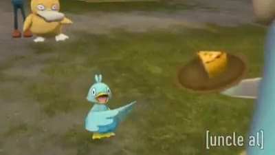 Hugh Neutron (Jimmy Neutron's dad) having a Pokemon battle using Psyduck