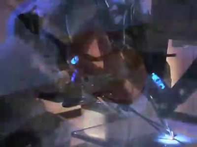 Performed a surgery on the grape to show the precision of the procedure