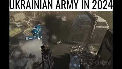 BY 2025, Russia will be using weapons from the Crimean War while Ukraine will be deploying Gundams