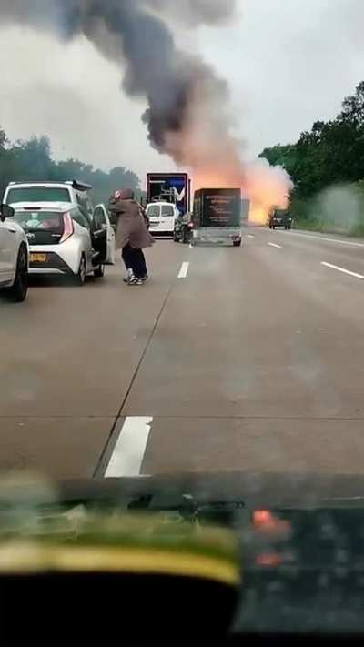 Nitrous oxide explodes from truck in Germany