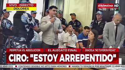 El momento en que los 8 rugbiers dan sus ultimas palabras: 