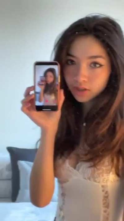Recording herself