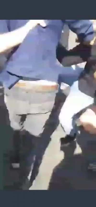 One of the Khomeini agents, Bahiji, was severely beaten by the revolutionary youth and the public in Iran