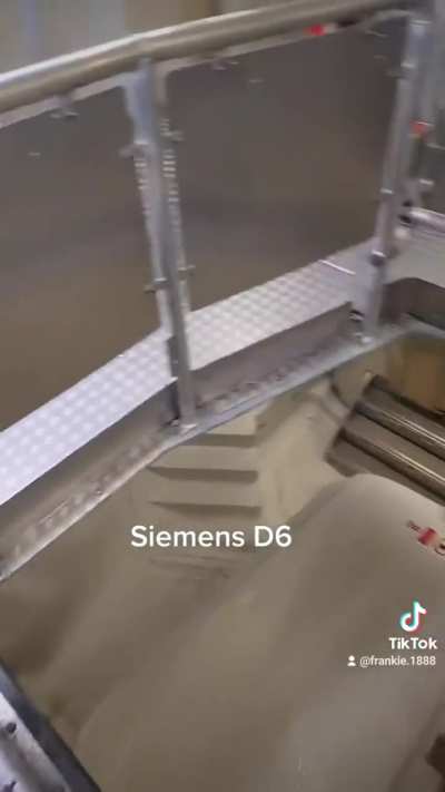 Inside an offshore wind turbine