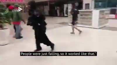 SA Store Employees Pouring Vegetable Oil to Stop Looters