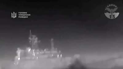Russian Project 775 large landing ship "Caesar Kunikov" was sunk by Magura V5 maritime drones