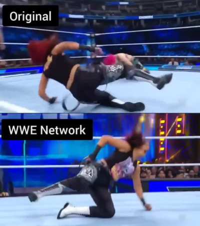 WWE edited the part where we see Bayley's ass in full display lol