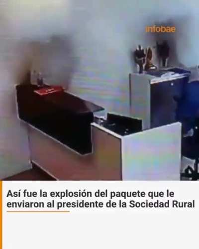 Así fue la explosión del paquete que le enviaron al presidente de la Sociedad Rural