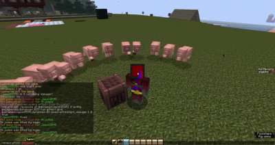 Pig forcefield. The pigs circle around you, and when a threat approaches, the pigs immediately target and neutralize it, and then they regroup. If one of their comrades were to fall in battle, a new pig is issued to take their place.