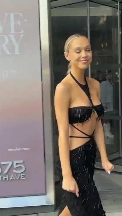 Arrival at Revolve fashion show