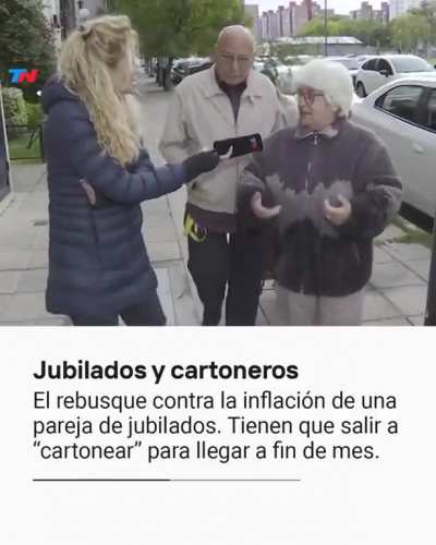 Jubilados y cartoneros