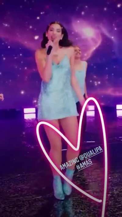Performing at the 2020 AMAs