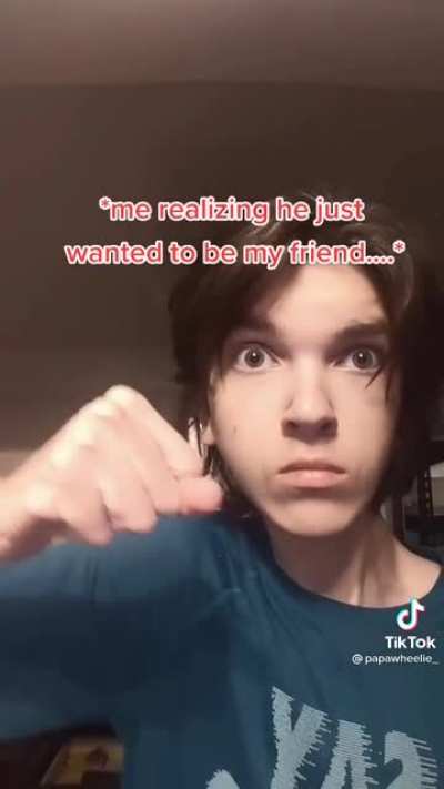 He just wants friends :(