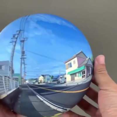 A 360&deg; photo printed on a sphere.