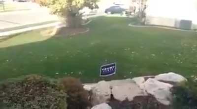 Electrified Trump Pence sign