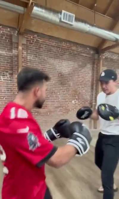 Anwar training boxing and getting in shape.