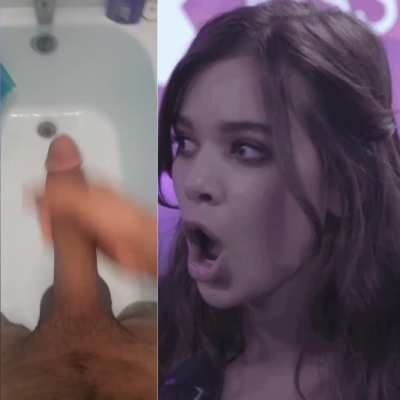 Hailee Steinfeld is shocked after walking in on me in the shower