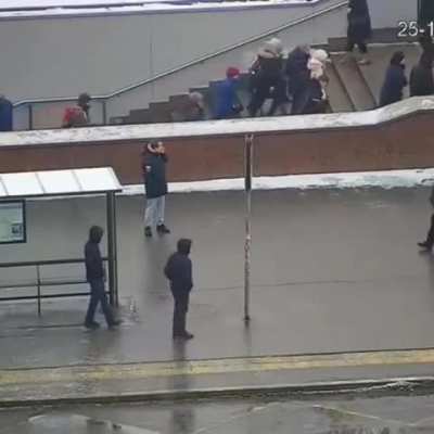 Bus crashes into an underground train station killing 4 people and injuring 15