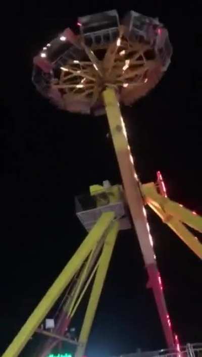 Girl falls from pendulum ride