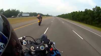 Idiot fail wheelies then donates their skin