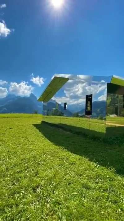Mirror house in Switzerland