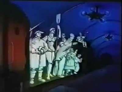 Night in the Moscow metro. Post-Soviet psychedelic "Respect the work of cleaning ladies!", 1998.