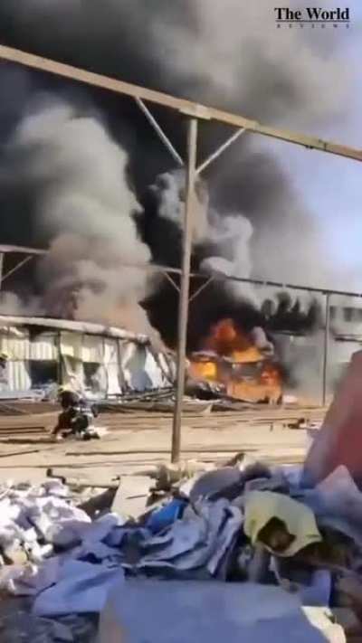 COVID isolation camp in Lanzhou China set on fire by the locals so that the gov't cannot send anyone there